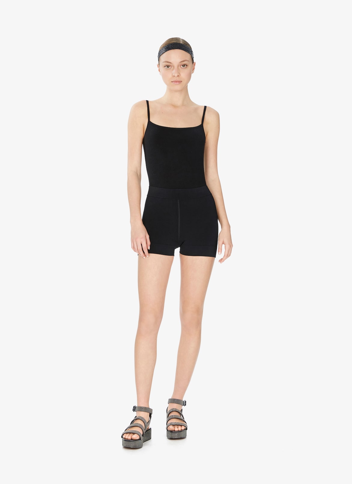 Wool-Blend Sleeveless Bodysuit ALAÏA BLACK WOOL-BLEND SLEEVELESS BODYSUIT